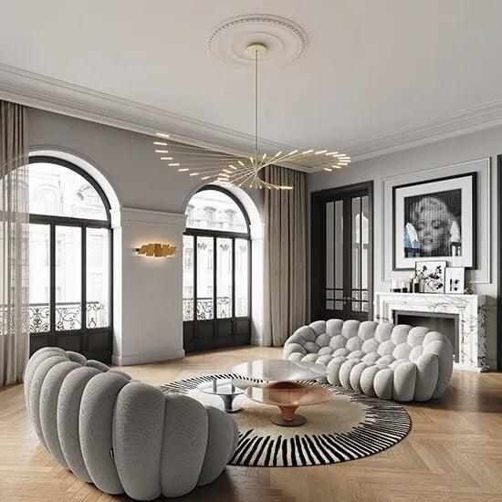 Extended Branch Structure Black Modern LED Chandelier - Clowas