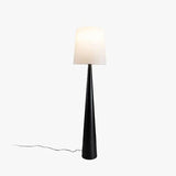 Black Cone-Shaped White Cylindrical Floor Lamp - Clowas
