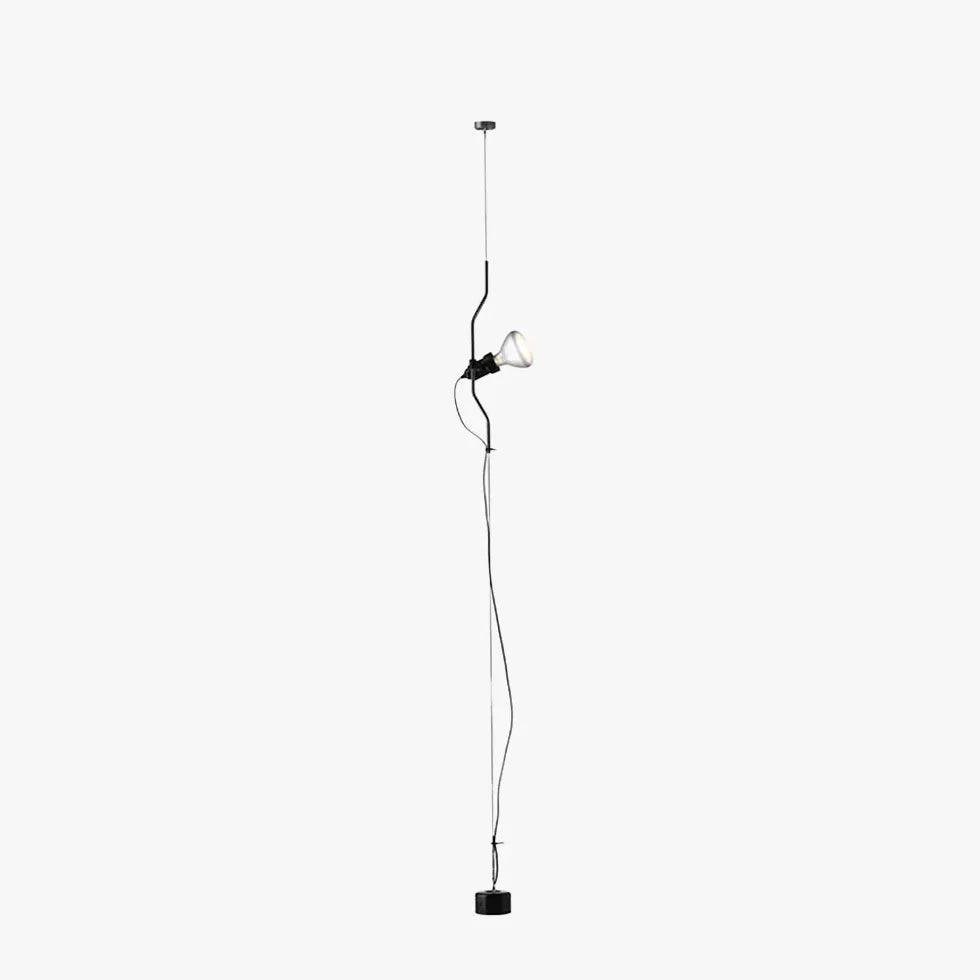 Black Linear Metal Plug Industrial Floor Lamp - Clowas