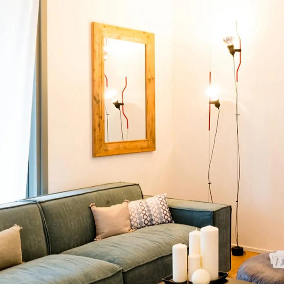 Black Linear Metal Plug Industrial Floor Lamp - Clowas