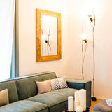 Black Linear Metal Plug Industrial Floor Lamp - Clowas