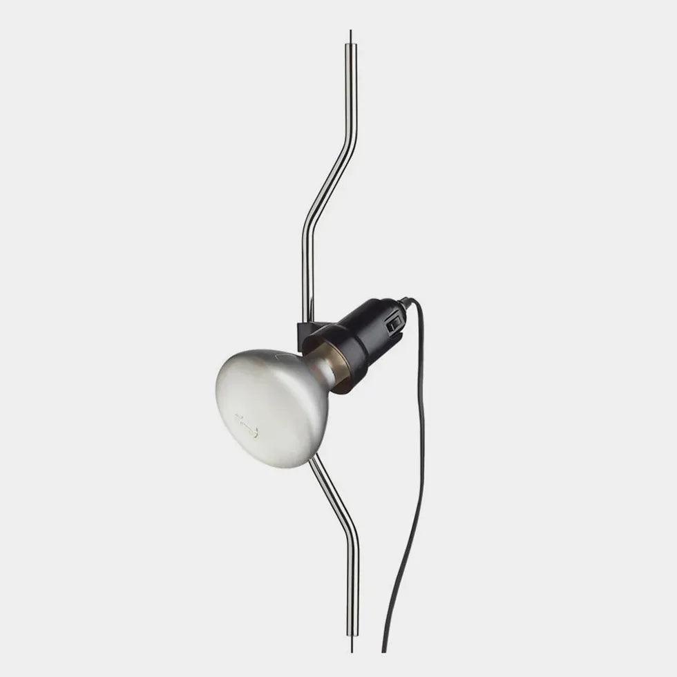 Black Linear Metal Plug Industrial Floor Lamp - Clowas