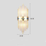 Luxury Crystal Pipe Gold Wall Lights - Clowas