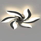 Luxury Flower-Shaped LED Modern Ceiling Fan Light - Clowas