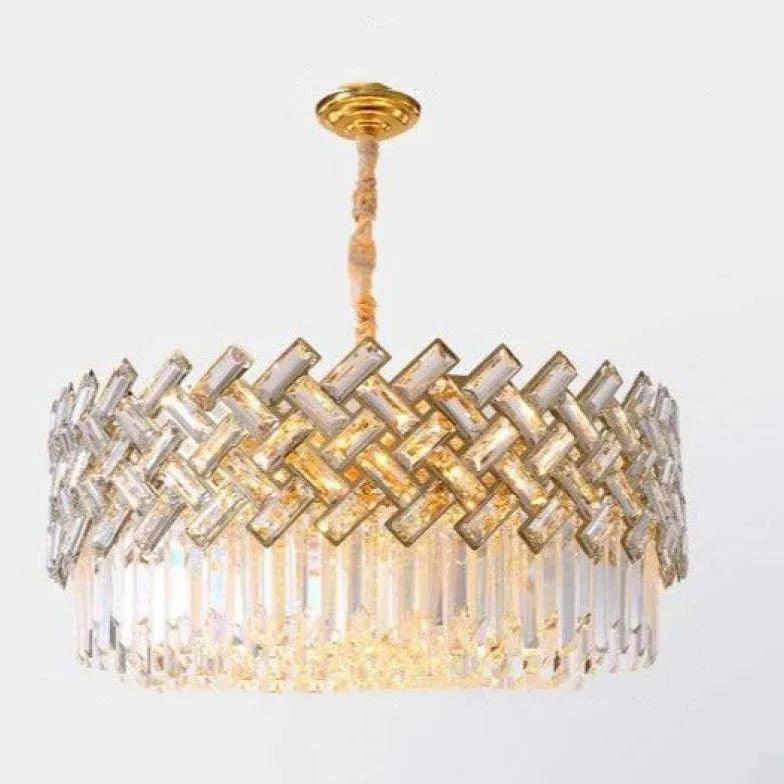 Luxury Gold Round Crystal Chandelier - Clowas