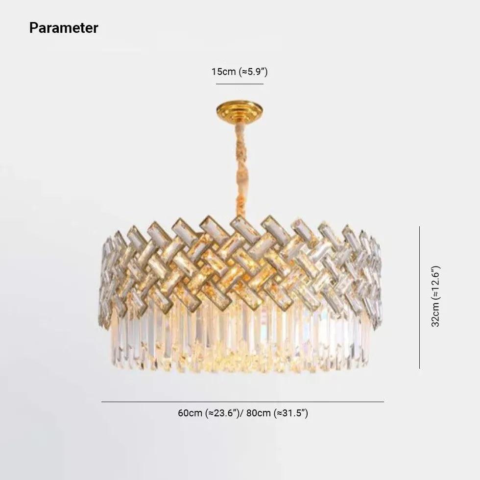 Luxury Gold Round Crystal Chandelier - Clowas