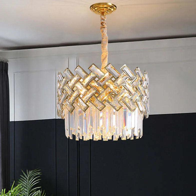 Luxury Gold Round Crystal Chandelier - Clowas
