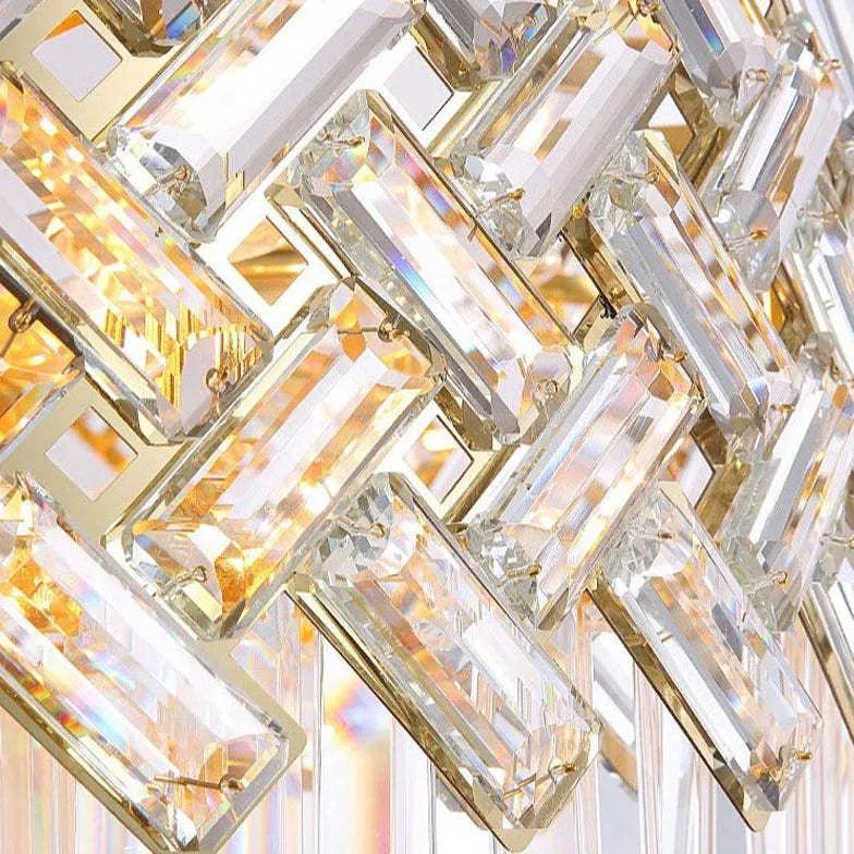 Luxury Gold Round Crystal Chandelier - Clowas