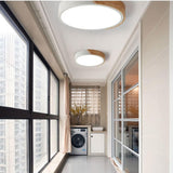 Nordic Pastel Wood LED Light Fixture for Ceiling