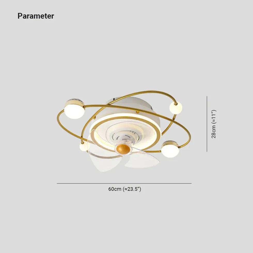 Planets Orbiting Modern Ceiling Fan With Light - Clowas