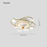 Planets Orbiting Modern Ceiling Fan With Light - Clowas