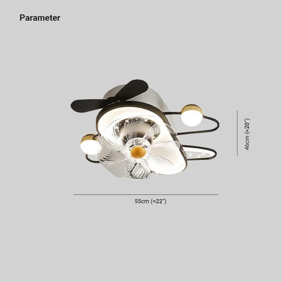 Multiple Lights Modern Ceiling Fan With Light - Clowas