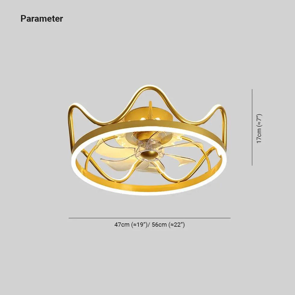 Wave Invisible Bedroom Ceiling Fan With Light - Clowas