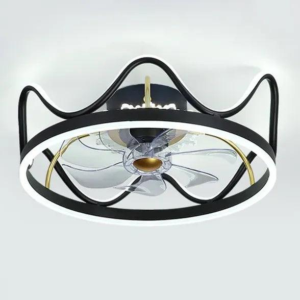 Wave Invisible Bedroom Ceiling Fan With Light - Clowas