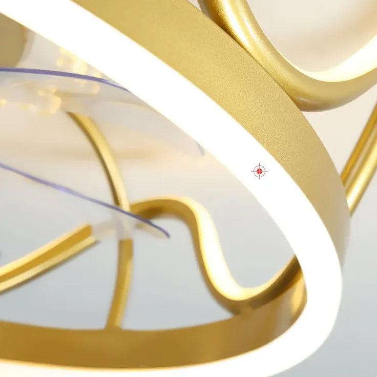 Wave Invisible Bedroom Ceiling Fan With Light - Clowas