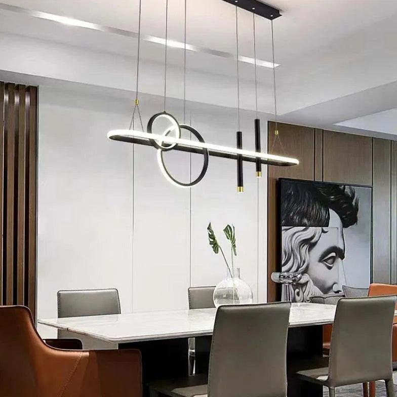 Multi-Loop Straight Line Dining Room Pendant Light - Clowas