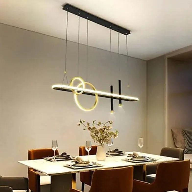 Multi-Loop Straight Line Dining Room Pendant Light - Clowas