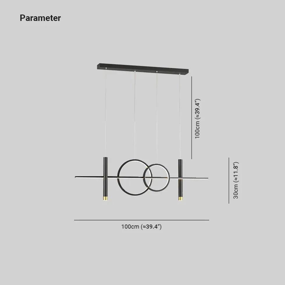 Circular Lines Dining Room LED Pendant Light - Clowas