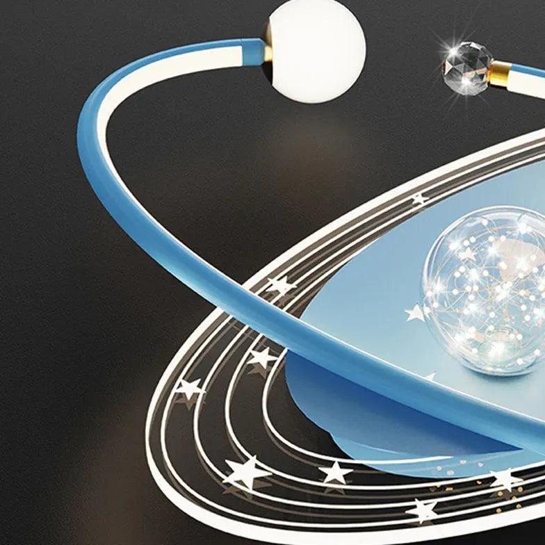 Blue Starry Sky Bedroom Ceiling Fan With Light - Clowas