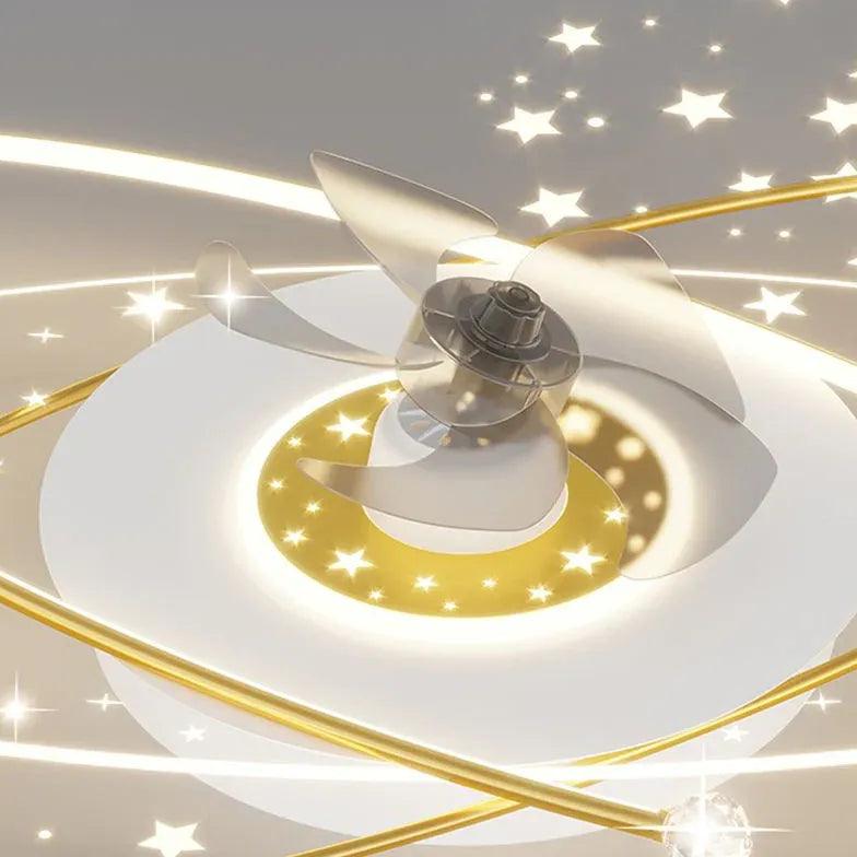 Galaxy Orbit Modern Ceiling Fan With Light - Clowas