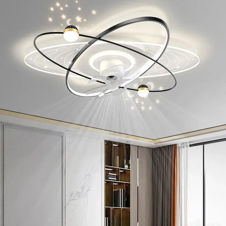 Star Ring LED Ceiling Fan With Light - Clowas