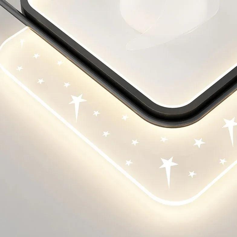 Star Ring LED Ceiling Fan With Light - Clowas