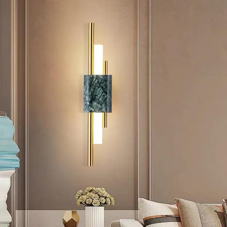 Marble Brass Up and Down Lights - Clowas