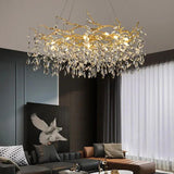 Golden Branch Shaped Luxurious Crystal Chandelier - Clowas