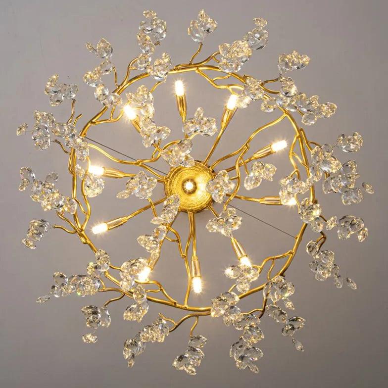 Golden Branch Shaped Luxurious Crystal Chandelier - Clowas
