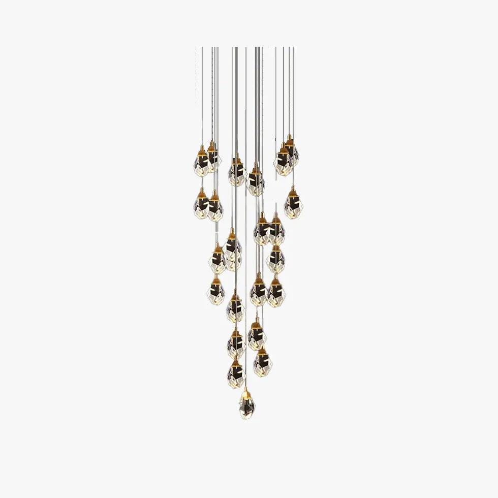 Water Drop Glass Gold Pendant Light - Clowas