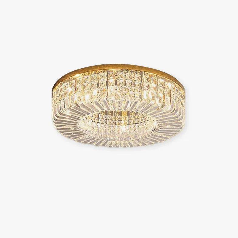 Concave Folds Crystal Flush Ceiling Lights - Clowas
