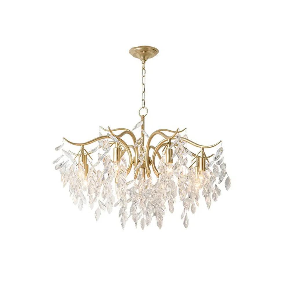 Crystal Leaves Multi-Light Vintage Luxury Chandelier - Clowas