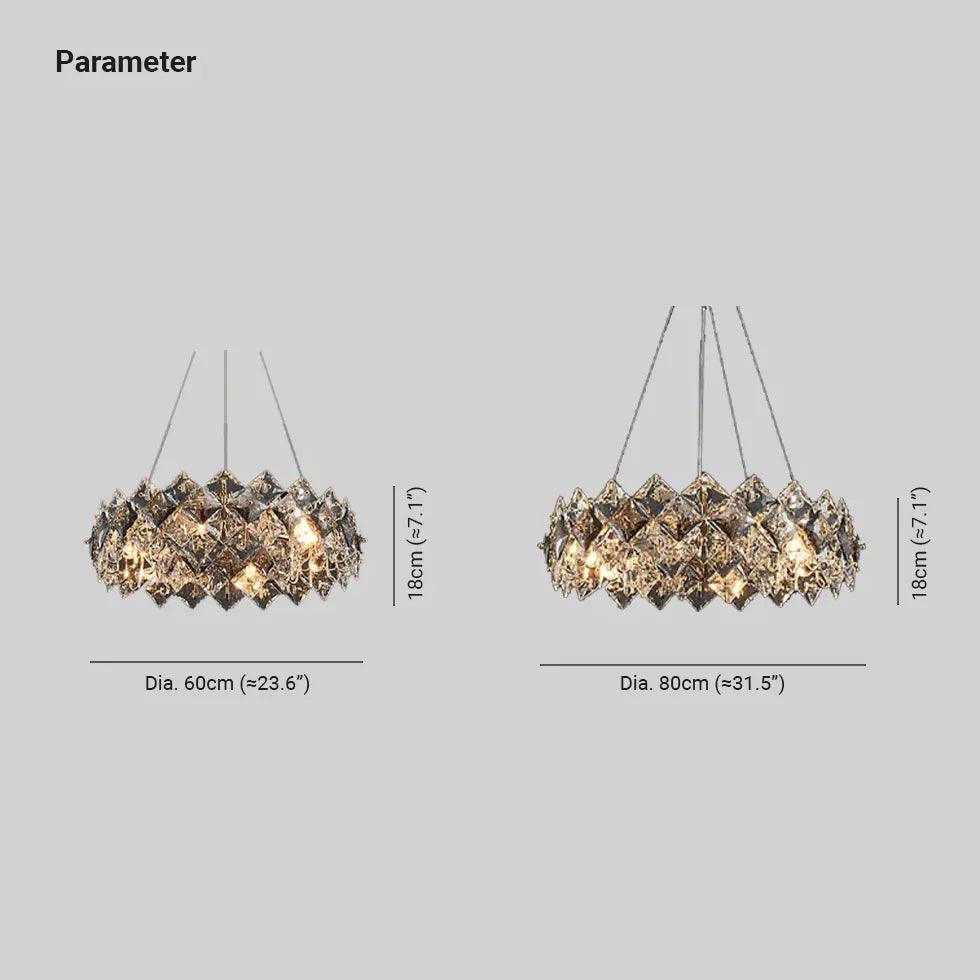 Diamond Folds Crystal Modern Pendant Light - Clowas