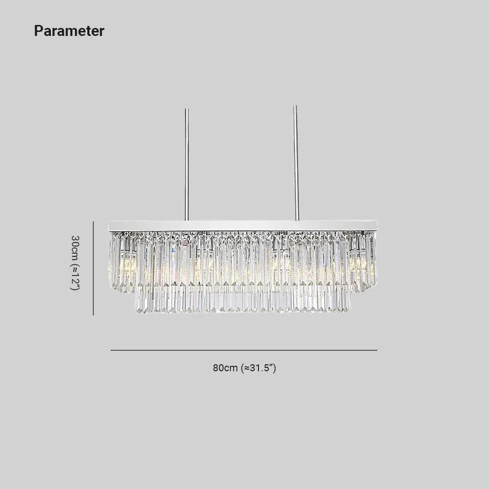 Luxury Strip Crystal Dining Room Pendant Light - Clowas