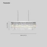 Luxury Strip Crystal Dining Room Pendant Light - Clowas