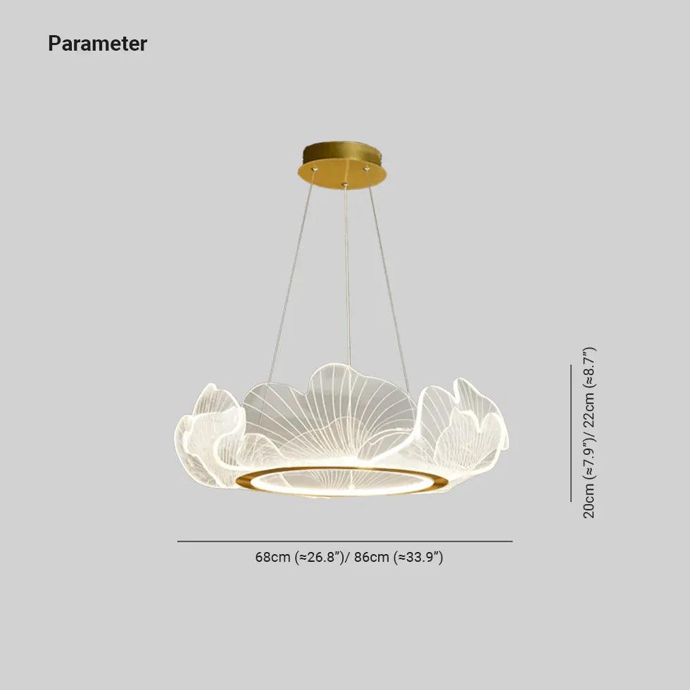Delicate Petals Gold LED Pendant Light - Clowas