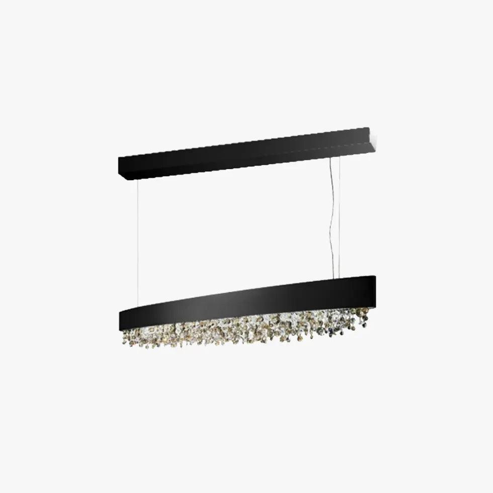 Long Strip Crystal Kitchen Pendant Light - Clowas