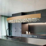 Long Strip Crystal Kitchen Pendant Light - Clowas