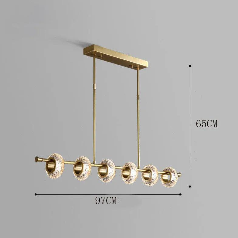 Long Ring Glass Gold Pendant Light - Clowas
