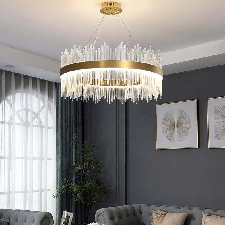 Golden Frame Modern Glass Pendant Light - Clowas
