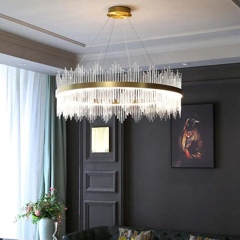 Golden Frame Modern Glass Pendant Light - Clowas