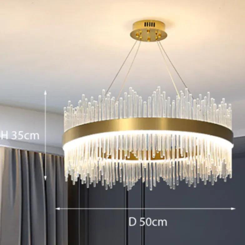 Golden Frame Modern Glass Pendant Light - Clowas