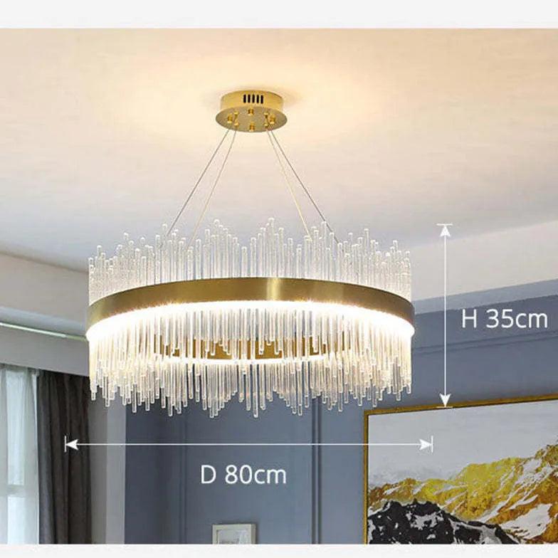 Golden Frame Modern Glass Pendant Light - Clowas