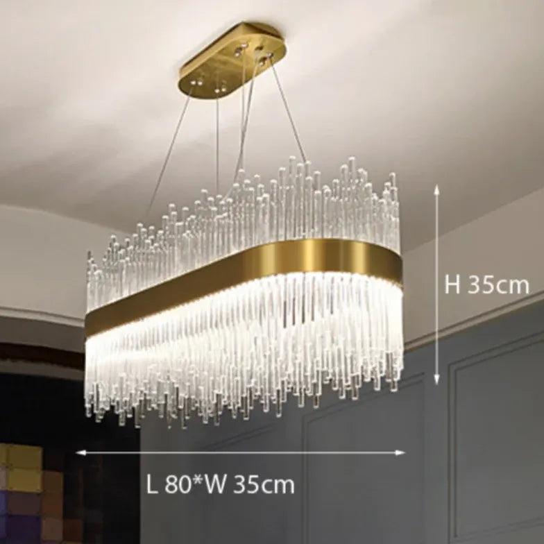 Golden Frame Modern Glass Pendant Light - Clowas