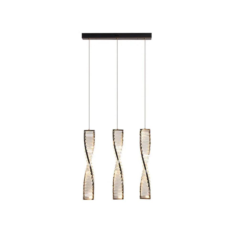 Spiral Strip Crystal Pendant Light - Clowas