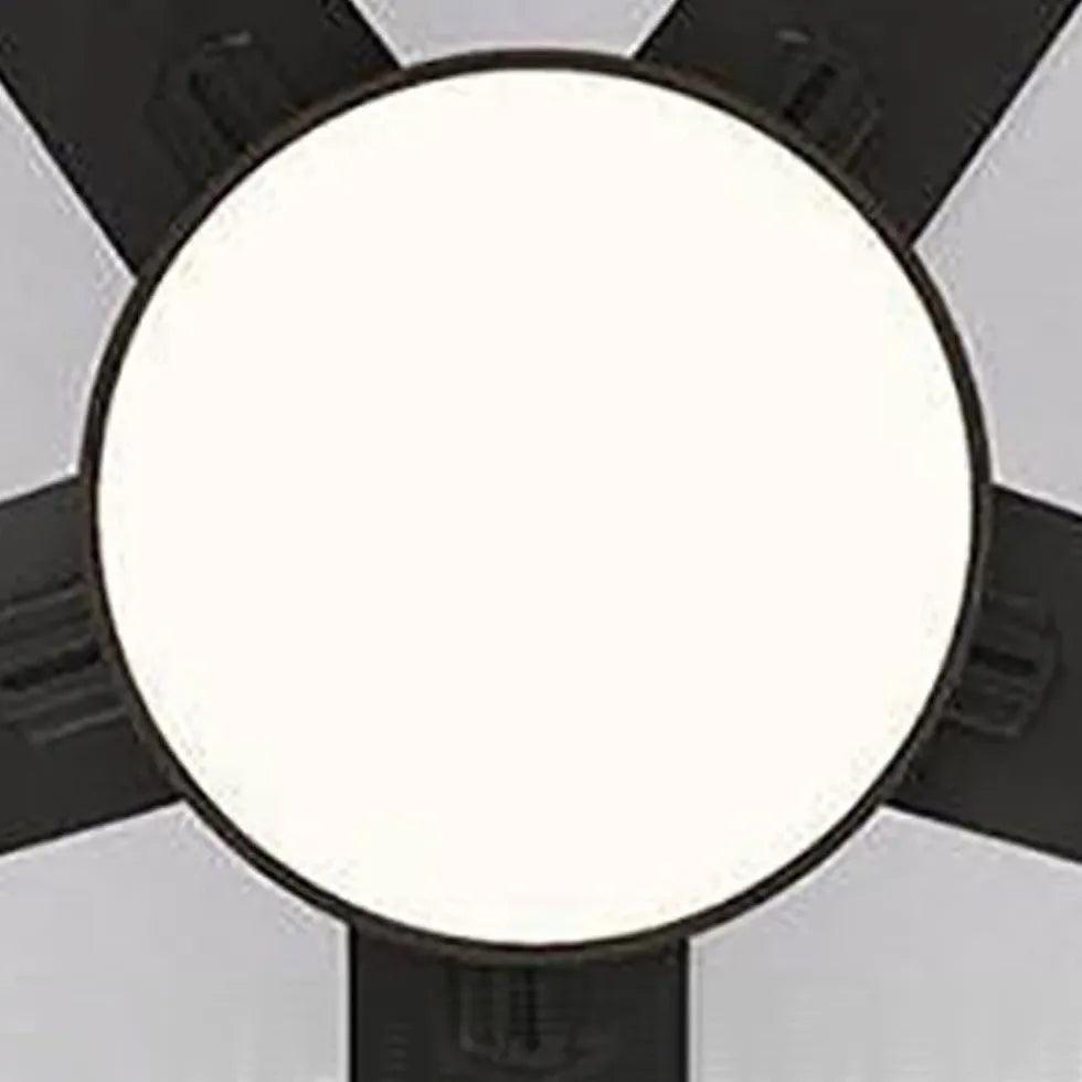 Metal Black Modern Living Room Ceiling Fan Light - Clowas