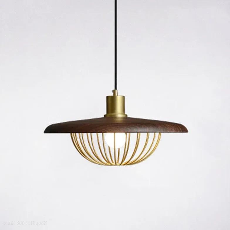 Metal Disc-Shaped Vintage Single-Head Pendant Light - Clowas