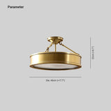 Modern Gold Round Ceiling Light for Bedroom