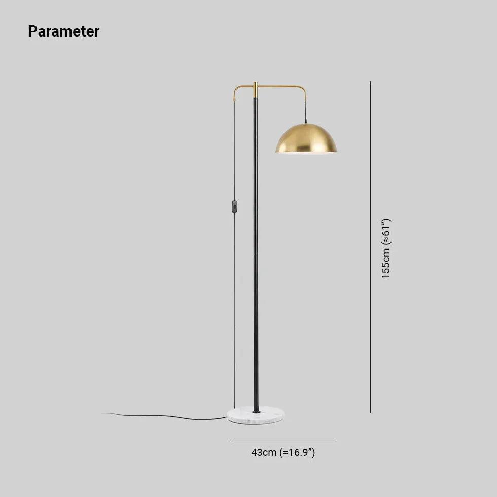 Metal Dome Arm Modern Floor Lamp - Clowas