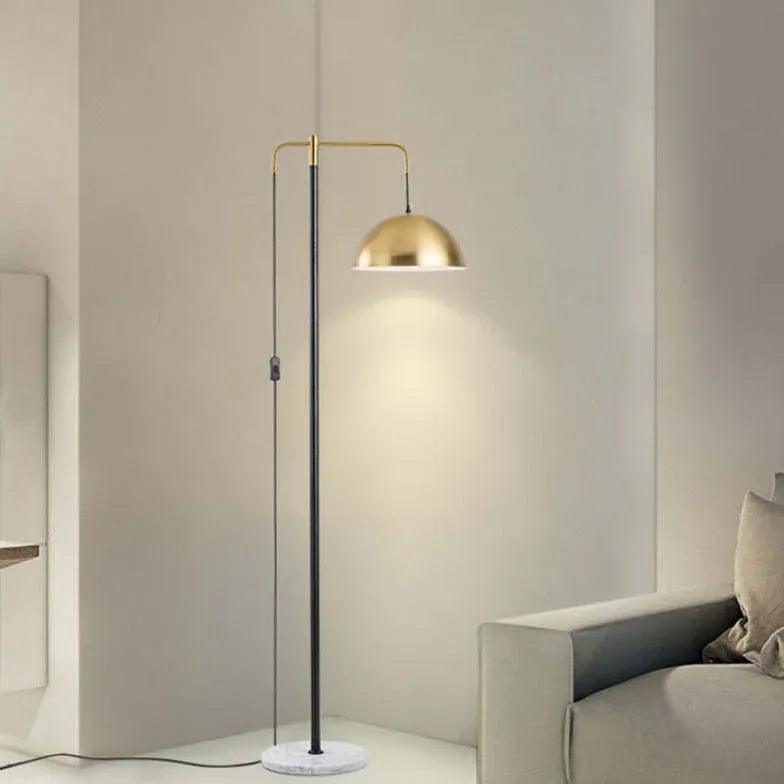 Metal Dome Arm Plug-In Floor Lamp - Clowas